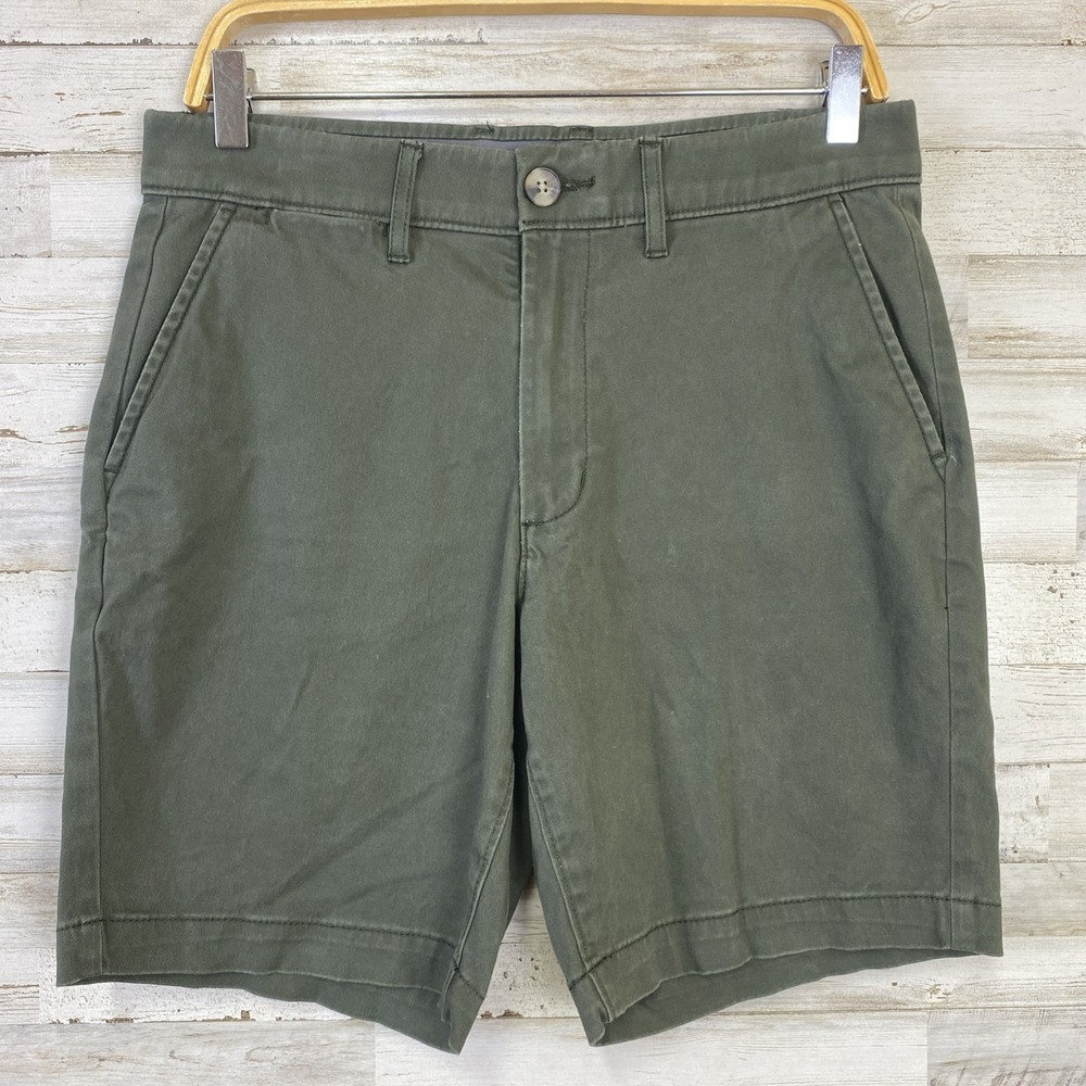 Sonoma Flexwear Shorts Men 32 Olive Green Flex Waistband Stretch Casual Pockets